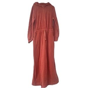 BRB girls coral terry robe size 12 elastic towel summer swim fun casual vacation